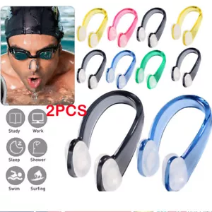 2PCS Clip Naso Silicone Nuoto Surf Plug Protezione Allenamento Impermeabile - Foto 1 di 11