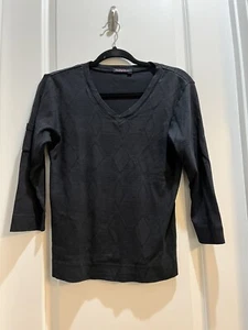 Fresh Produce Vneck Long Sleeve Tee   Med Armpit To Armpit 20” Black Length 23” - Picture 1 of 5
