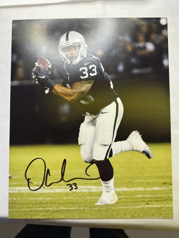 Foto autografiada firmada por DEANDRE WASHINGTON 8x10 Oakland Raiders 33 Foto 1 de 2