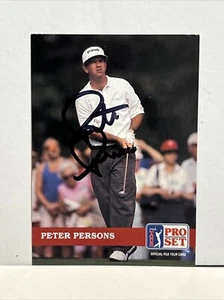 G26 Peter Persons #111 1992 Pro Set PGA Golf Tour Autographed Signed Auto Card - Picture 1 of 4