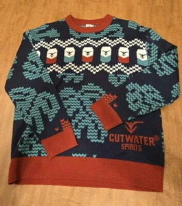 FPS Men’s Sweater Long Sleeve Crew Cutwater Spirits Size S Excellent Ships Free - Picture 1 of 7