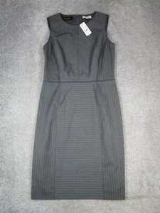Brooks Brothers Dress Womens 4 Gray White Wool Blouson New * - Picture 1 of 11