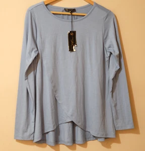 NWT! Diane Gilman DG2 Long Sleeve Tunic Top Blue Lightweight Women's M #H44-10 - Picture 1 of 9
