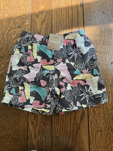 Patagonia Kids Baggies Shorts L 12 Lined Forge Grey Anacapa Geometric Trunk 5in - Picture 1 of 6