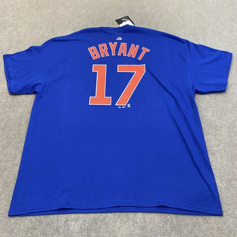 Chicago Cubs Shirt Mens 2XL XXL Kris Bryant #17 Graphic Majestic Baseball NWT Cover
