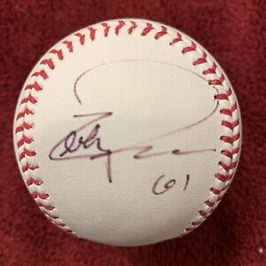 Chan Ho Park Signed OML Baseball- MLB All Star RARE Autograph Dodgers Rangers