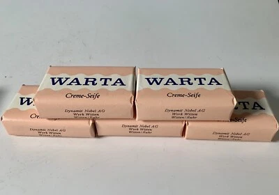 5 x WARTA Creme Seife  Dynamit Nobel AG Witten Hautschutz - Bild 1 von 4