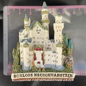 GERMANY🇩🇪RESIN FRIDGE MAGNET✅SCHLOSS NEUSCHWANSTEIN MOUNTAIN CASTLE SOUVENIR🎗 - Picture 1 of 4