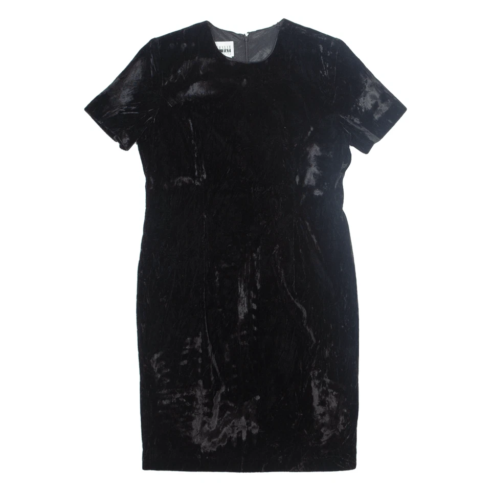 Vestido lápiz vintage LESLIE FAY para mujer negro terciopelo años 90 manga corta midi S Foto 1 de 4