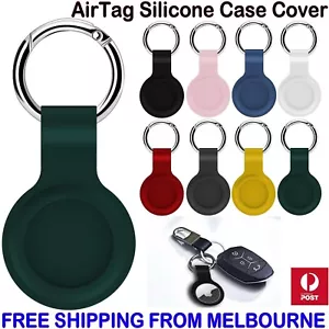 Apple AirTag Silicone Case Cover Protect AirTags Keychain Holder Sleeve Shell - Picture 1 of 17