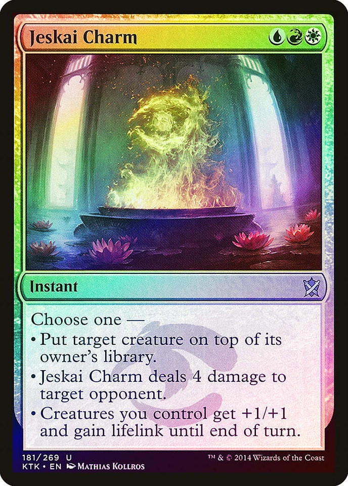 Jeskai Charm FOIL Khans of Tarkir NM White Blue Red Uncommon MTG CARD ABUGames - Image 1 of 1