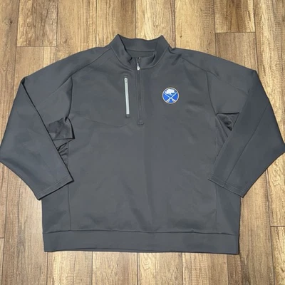 Buffalo Sabres NHL Antigua 1/4 Zip Pullover Polyester & Spandex Jacket Mens 4XL - Image 1 of 4