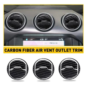 Interior Air Vent Outlet Cover Trim For Ford Mustang 2015-2020 Carbon Fibe D - Picture 1 of 24