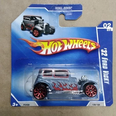 Hot Wheels 2009 '32 Ford Vicky Rebel Rides #2 Blue Gray 138/166 Short Card A10 - Image 1 of 4