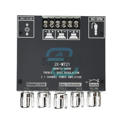ZK-MT21 2.1Channel Bluetooth Audio Power Amplifier Board Subwoofer 50W*2+100W - Bild 1 von 4