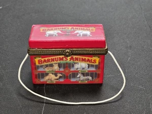 Vintage Nabisco BARNUM'S ANIMALS Midwest Cannon Falls Trinket Box 2" W/ Elephant - Picture 1 of 8