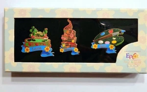 Walt Disney World pin 2003 Flower & Garden Festival 3-pin boxed set LE 3000 New - Picture 1 of 5