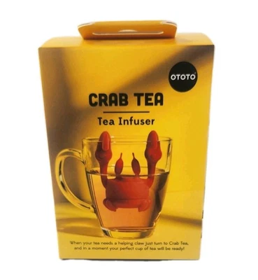🦀 ¡NUEVO EN CAJA! Infusor de té de cangrejo silicona hojas sueltas té empinado silicona sin BPA  Foto 1 de 4