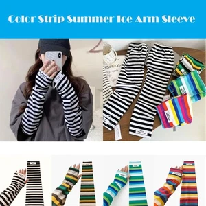 Loose Ice Arm Sleeve Long UV Protection Arm Gloves Sunblock Sleeve Women Girls - Picture 1 of 16