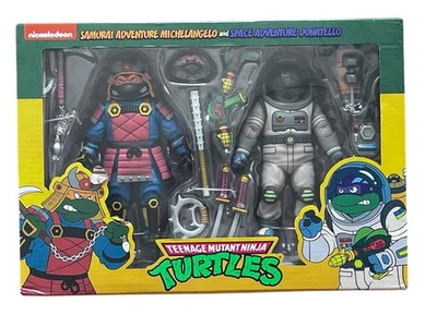 NECA TMNT Samurai Adventure Michelangelo & Space Donatello Ninja Turtles 2 pack - Image 1 of 2