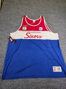 Mitchell & Ness Philadelphia 76ers HWC Cotton Tank Top Rot Weiß Blau 3XL Neu mit Etikett - Bild 1 von 11