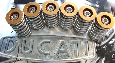Ducati Supersport 900 SPRING ALLOY COLLAR CAP KIT/ GOLD  - Image 1 of 2