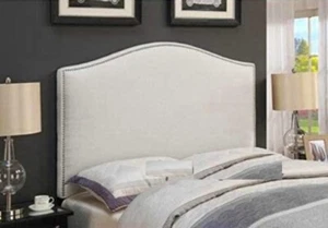 New Design Dewsbury Studded Bed Headboard in Plush Fabric Single Double K Size - Picture 1 of 39