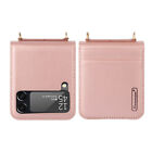 Hanman PU Leather Flip Case with Latch for Samsung Galaxy Z Flip 5 - Rose Gold