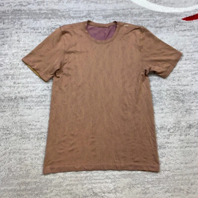 Lululemon Metal Vent Shirt Medium Brown Purple Outdoors Pullover Athleisure Yoga - Imagem 1 de 4