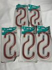 Pack Of 5 National Hardware N188-007 Bicycle Hooks 6" Red Vinyl Coated
