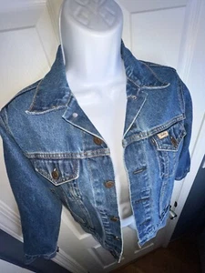Chaqueta de camionero Levi’s Strauss Signature para mujer pequeña azul de mezclilla con botones S - Imagen 1 de 14