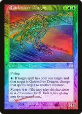 Quicksilver Dragon FOIL Onslaught HEAVILY PLD Blue Rare MAGIC MTG CARD ABUGames