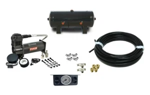 Viair 380C Single Black Basic Front Back Manual Kit For 1/2" NPT Bags Air Ride - Picture 1 of 1