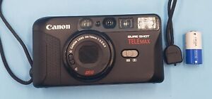 Canon Sure Shot Telemax 35mm Film Camera 38/70mm Lens Auto Focus TESTED WORKS!! 