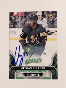2020-21 UD MVP Keegan Kolesar Autographed Green Script Rookie Card #229