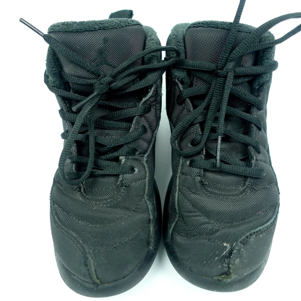 Zapatillas negras preescolares Nike Air Jordan Retro 12 para niños talla 13C Foto 1 de 4