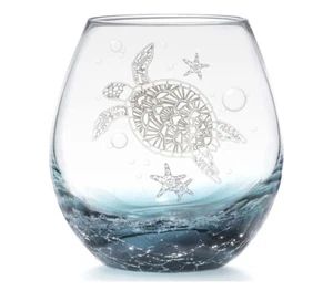 Meeresschildkröte stielloses Weinglas, 19 Oz ideal einzigartig Ozean Küste Strand - Bild 1 von 4
