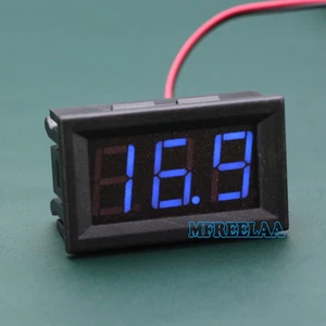 5PCS Mini DC 5-120V Voltmeter Blue LED Panel 3-Digital Display Volt Meter 2-wire - Picture 1 of 6