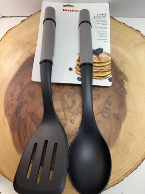 Kitchenaid Gray two piece tool, set Turnerand pasting spoon new with tags! - Image 1 of 4