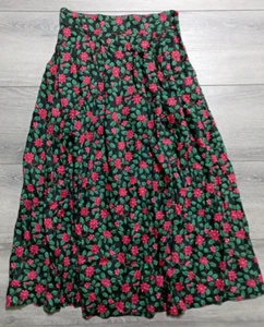 Bechamel Skirt Adult Womens Small Petites Poinsetta High Rise Vintage - Picture 1 of 6