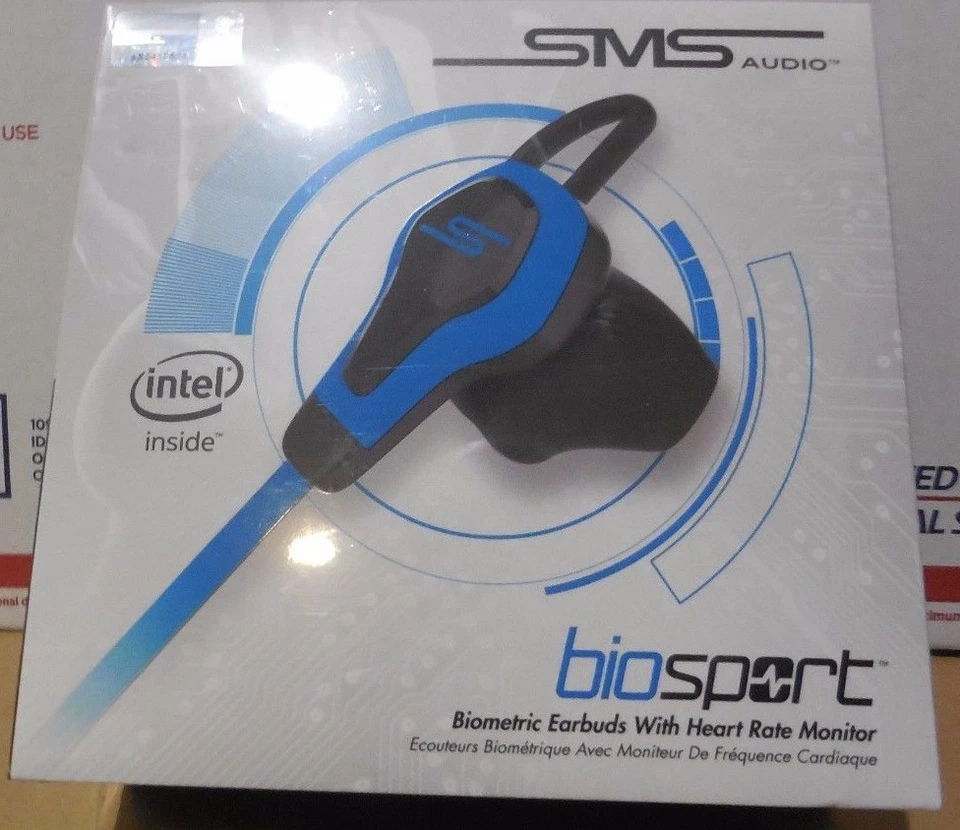 SMS Audio biosport Biometric Earbuds With Heart Rate Monitor Blue color ( New) - Image 1 of 1