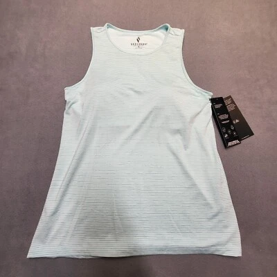 Nuevo con etiquetas Camiseta sin mangas Skechers GoWalk para mujer M verde azulado Sujetador con estante incorporado Ropa deportiva Gimnasio Foto 1 de 4