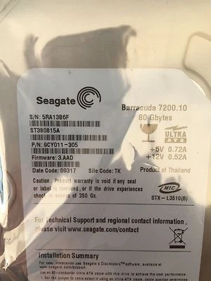 *New* Seagate Barracuda (ST380815A) 80GB,7200 RPM,3.5" Internal Hard Drive - Image 1 of 4