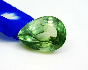 Natural 14.50 Ct Teal Green/Blue Sapphire Certified Pear Cut Loose Gemstone - Picture 1 of 9
