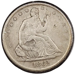 1862-S Seated Liberty Half Dollar | EXTRA FINE Details - Picture 1 of 2