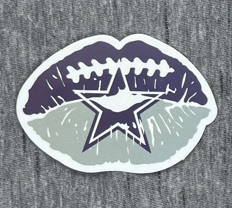 PEGATINA LABIOS DALLAS COWBOYS - CALCOMANÍA PRESCOTT 1.25” X 2.50” IMPERMEABLE ENVÍO GRATUITO Foto 1 de 1