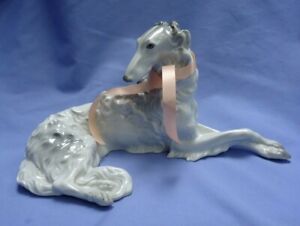 BORZOI SCHLAGGENWALD CZECHOSLOVAKIA 10" ART DECO DOG figurine