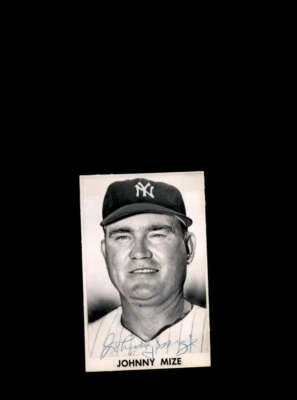 Johnny Mize JSA Coa Signed Vintage 3x4 1951 Original New York Yankees Photo  - Image 1 of 3