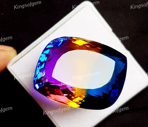 Piedra de vidrio doblete 92 quilates turmalina multicolor piedra de corte elegante piedra preciosa suelta - Imagen 1 de 5
