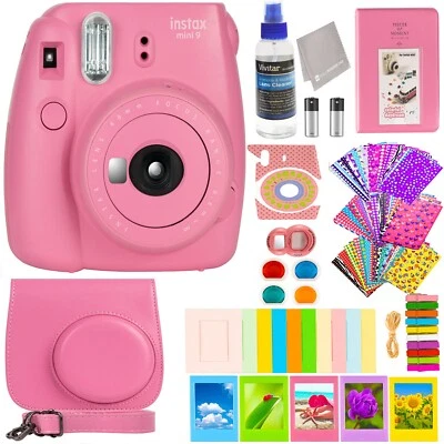Fujifilm Instax Mini 9 Instant Camera + Pink Accessory Kit-Flamingo Pink Camera - Image 1 of 4
